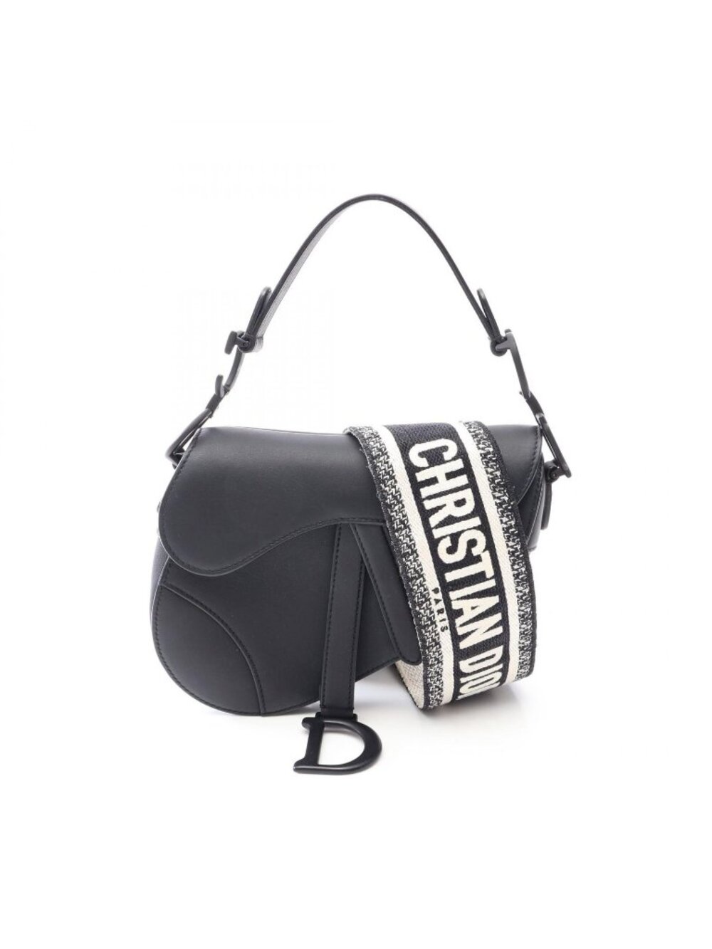 Dior Saddle Bag Mini 2-Way Black Leather